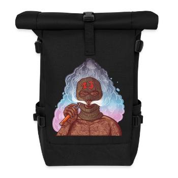 Vape Gangster mit Tattoos und Sturmhaube - Rolltop Rucksack - Schwarz - Vorne