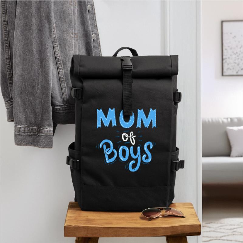 Mutter von Jungs - Muttertag - Geschenk Rolltop Rucksack