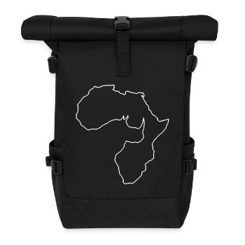 Afrika Africa Rhino - Rolltop Rucksack - Schwarz - Vorne