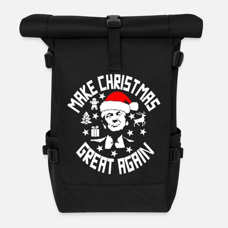 CHRISTMAS - Roll Top Backpack - black