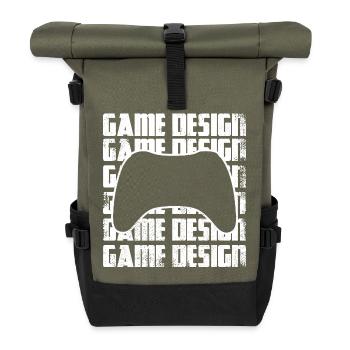 Game Designer - Roll Top Backpack - olive/black - Front