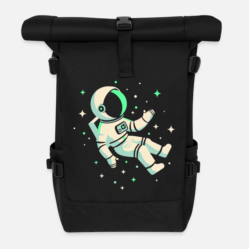 Astronaut - Rolltop Rucksack - Schwarz