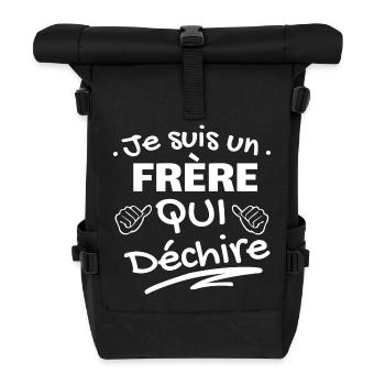 Humour Fraternel Affirmé T-shirt - Sac à dos roll top - noir - Devant