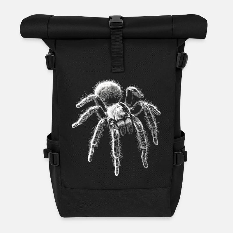 Vogelspinne Portrait Spinne Spinnen Tiere - Rolltop Rucksack - Schwarz