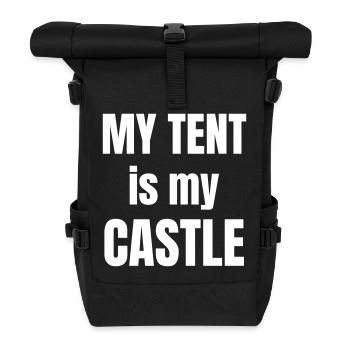 Camping in nature - Roll Top Backpack - black - Front