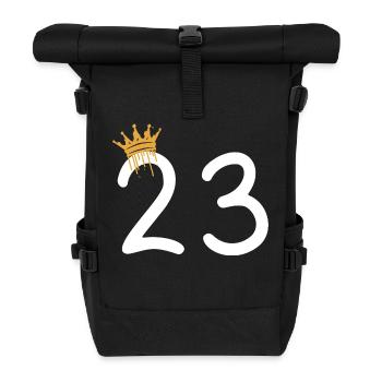 23 - Roll Top Backpack - black - Front