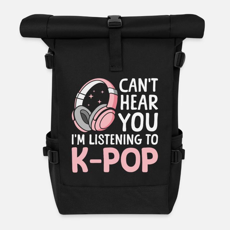 K-Pop Korea-Popmusik Koreanischer Pop Musik - Rolltop Rucksack - Schwarz