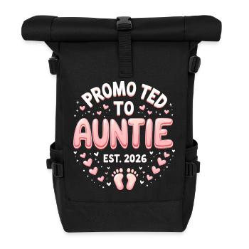 Tante 2026 Tante 2026 Befördert zu Tante 2026 - Rolltop Rucksack - Schwarz - Vorne
