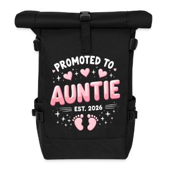 Aunt 2026 Aunt 2026 Promoted to Aunt 2026 - Roll Top Backpack - black - Front