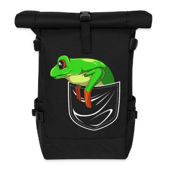 Frog Tree Frog - Roll Top Backpack - black - Front