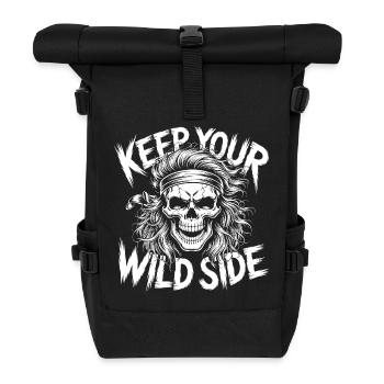 Conception du crâne du côté sauvage - Sac à dos roll top - noir - Devant