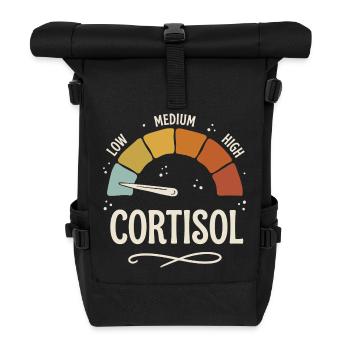 Low cortisol meme - Roll Top Backpack - black - Front