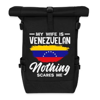 Drapeau du Venezuela Fierté & Maison Venezuela - Sac à dos roll top - noir - Devant