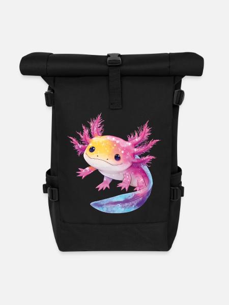 Axolotl - Rolltop Rucksack - Schwarz