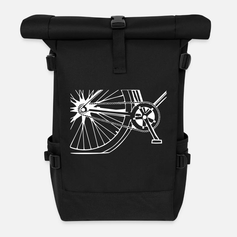 Fahrrad - Rolltop Rucksack - Schwarz