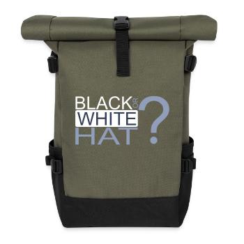 Black or White hat? - Sac à dos roll top - olive/noir - Devant