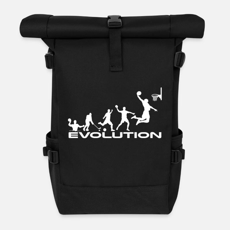 Basketball Evolution - Rolltop Rucksack - Schwarz