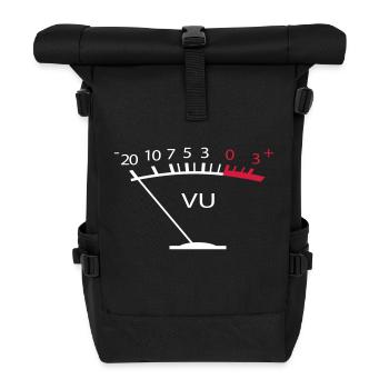 VU Meter Tontechnik Sound Produzent Lautstärke - Roll Top Backpack - black - Front