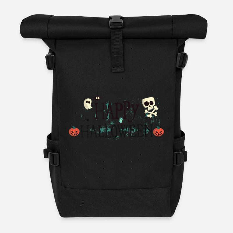 Happy Halloween - Rolltop Rucksack - Schwarz
