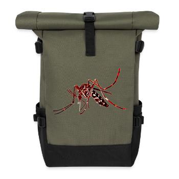 gxp tiger mücke vector art - Rolltop Rucksack - Olive/Schwarz - Vorne
