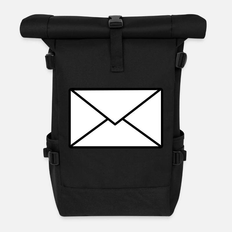 Lettre - Sac à dos roll top - noir