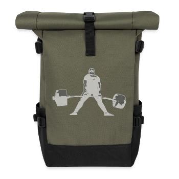 Deadlift II -- weiss - Rolltop Rucksack - Olive/Schwarz - Vorne