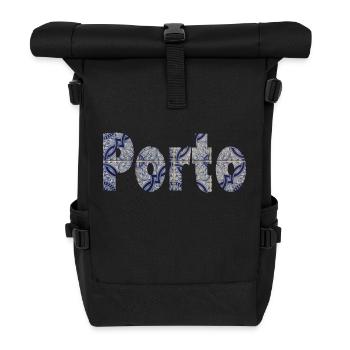 Porto Azulejo Portugal - Roll Top Backpack - black - Front