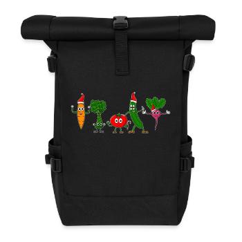 Vegetables for Christmas - Roll Top Backpack - black - Front