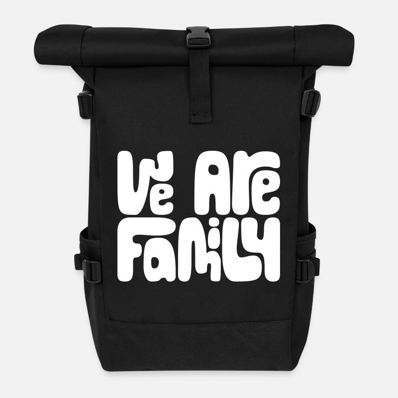 We are Family - Rolltop Rucksack - Schwarz