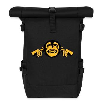 Schimpanse Affe Affe Finger Ohr - Rolltop Rucksack - Schwarz - Vorne