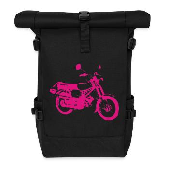 Simson S51 Enduro DDR Mopet - Rolltop Rucksack - Schwarz - Vorne