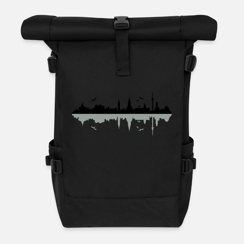 Skyline Kiel - Rolltop Rucksack - Schwarz