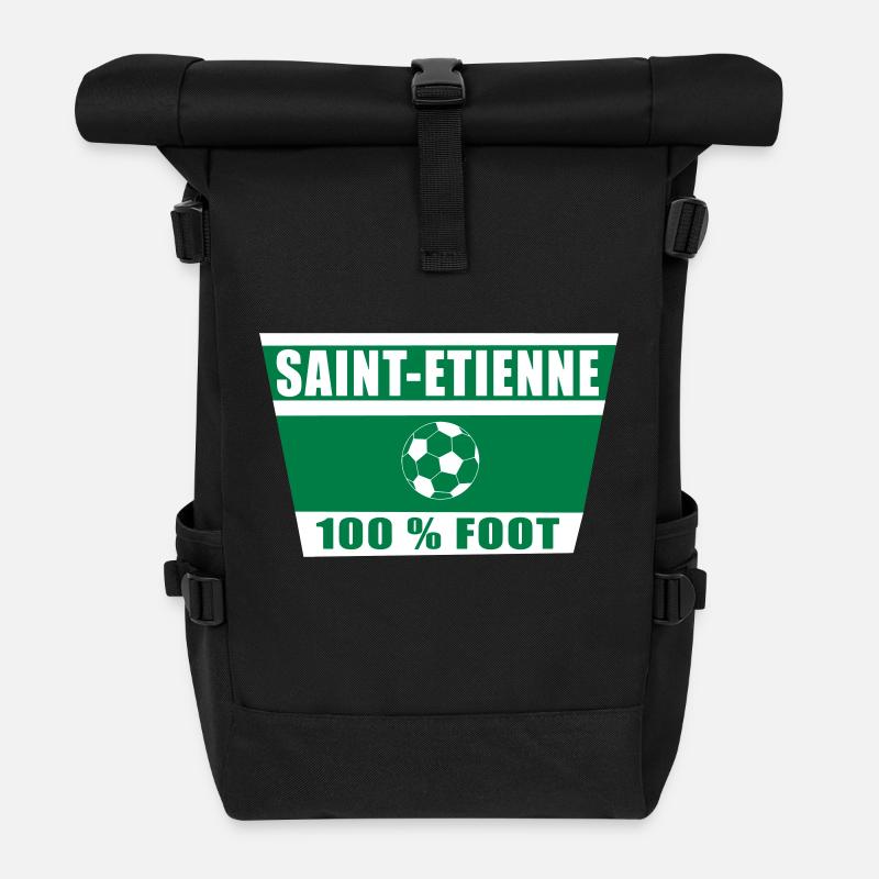 Saint-Étienne football - Sac à dos roll top - noir
