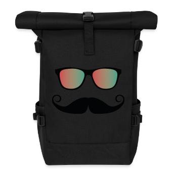 Lunettes de soleil à moustache - Sac à dos roll top - noir - Devant