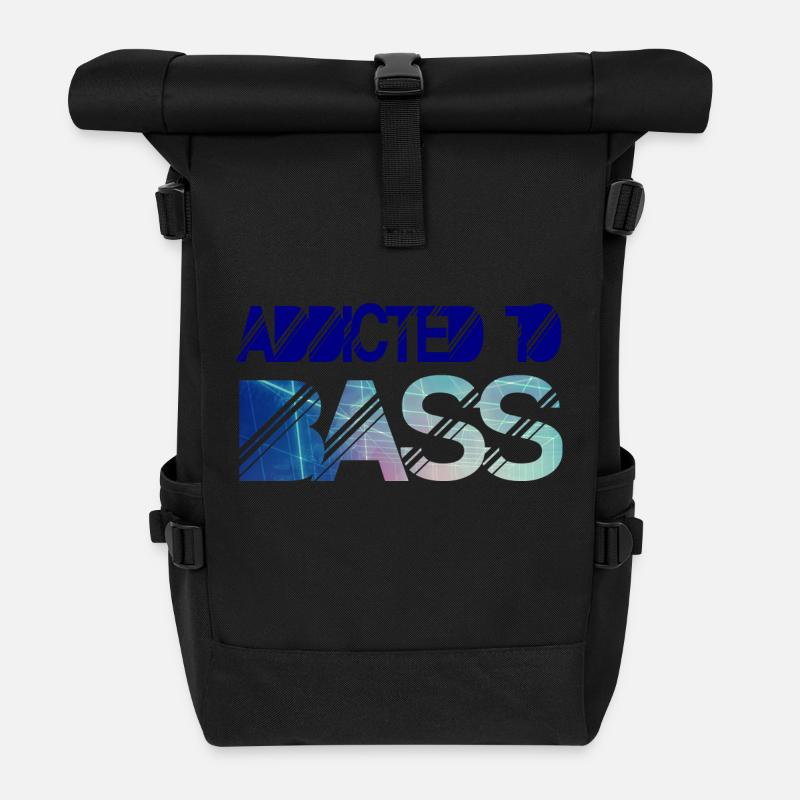 Addicted to bass - Rolltop Rucksack - Schwarz