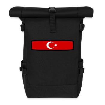 Turkish flag - Roll Top Backpack - black - Front
