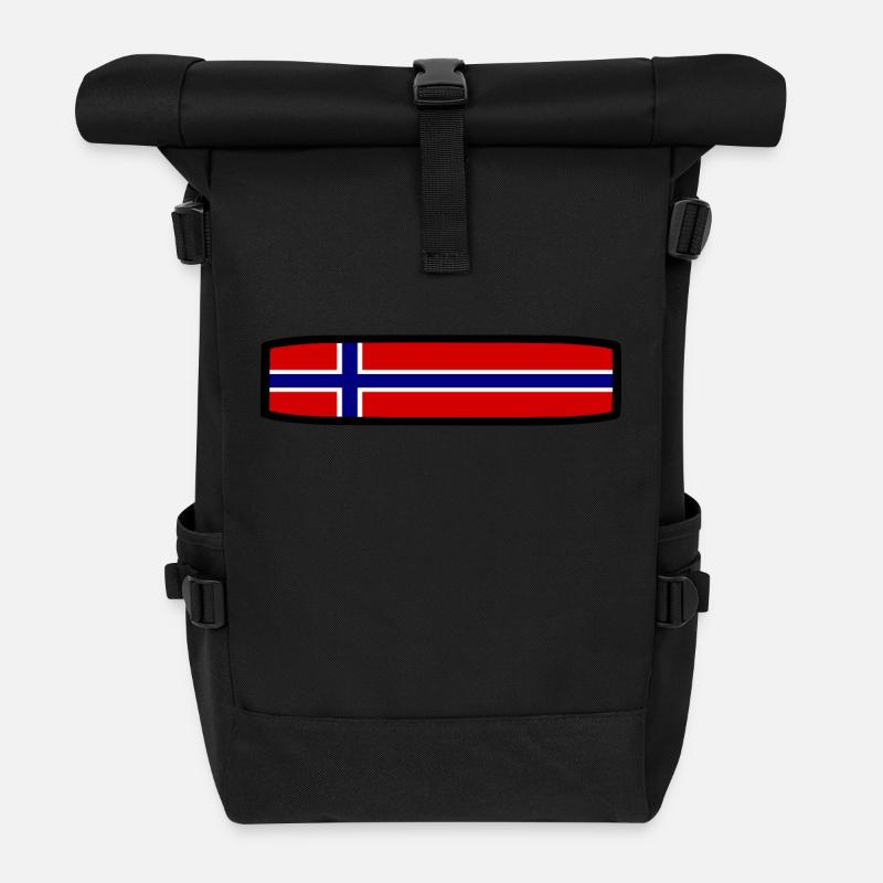 Norwegen Flagge - Rolltop Rucksack - Schwarz