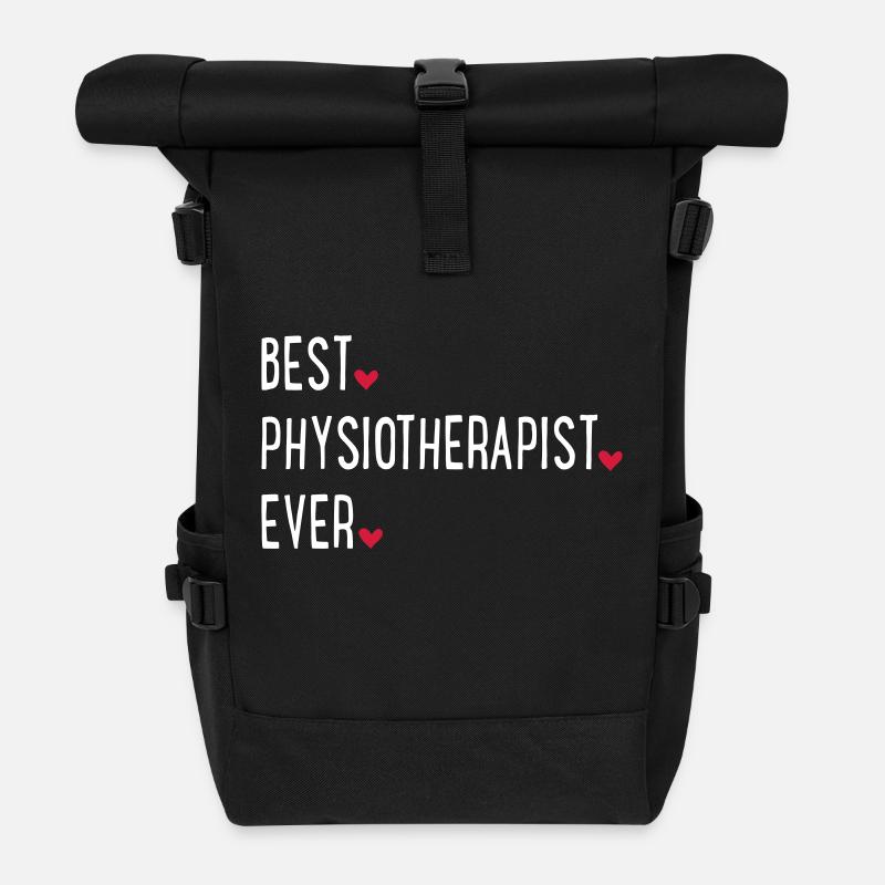 Best physiotherapist ever - Roll Top Backpack - black
