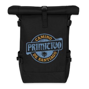 Camino Primitivo Pilgrim's Stamp | Santiago - Roll Top Backpack - black - Front
