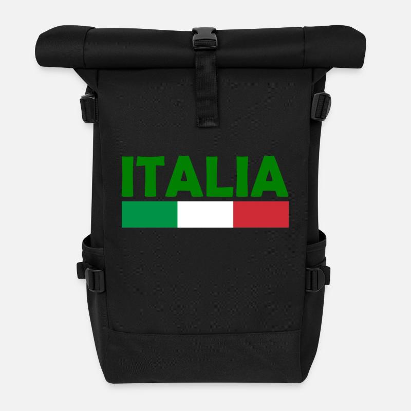 Italien - Rolltop Rucksack - Schwarz