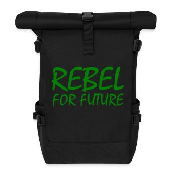 Rebel for future - Roll Top Backpack - black - Front