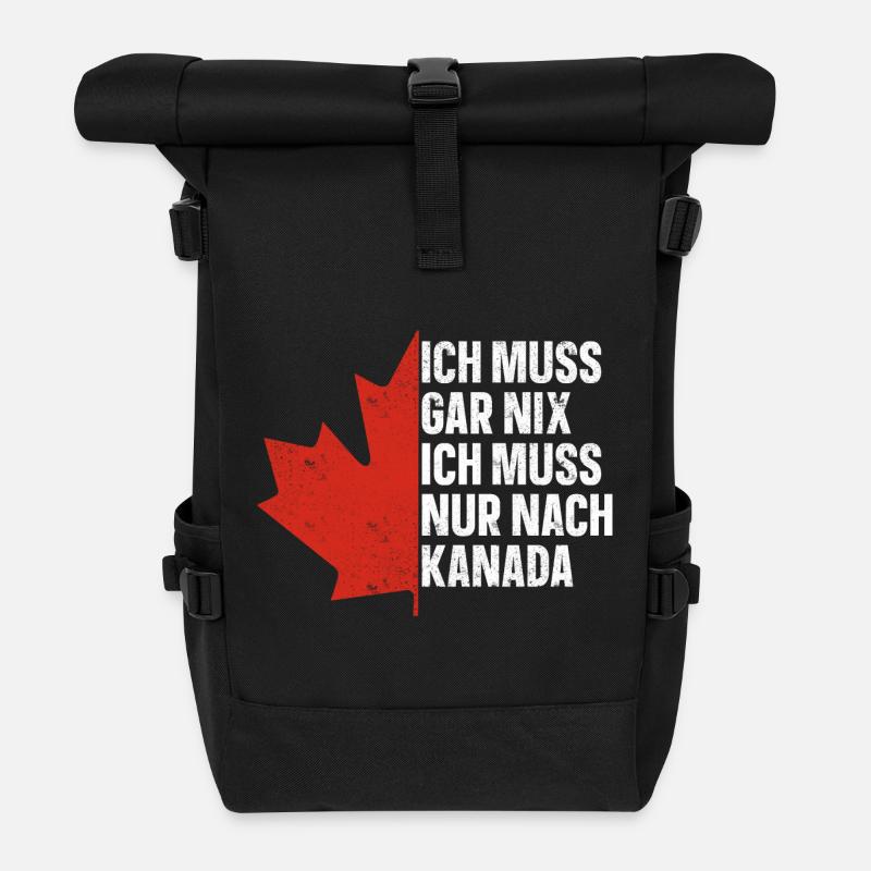 Kanada - Rolltop Rucksack - Schwarz