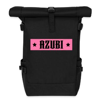 AZUBI rosa tshirt - Rolltop Rucksack - Schwarz - Vorne