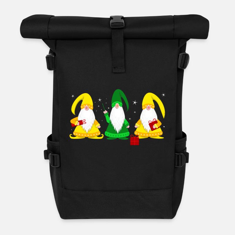 Wichtel wichteln Weihnachten - Rolltop Rucksack - Schwarz