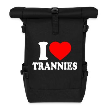 I love trannies - Rolltop Rucksack - Schwarz - Vorne