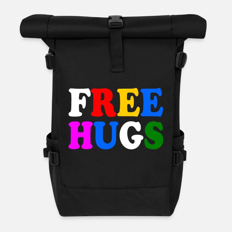 Free hugs - Sac à dos roll top - noir