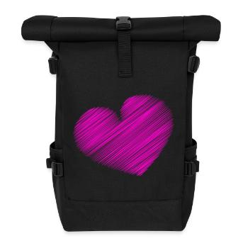 VALENTINE'S DAY. Bachelorette party. I LOVE YOU. I LOVE YOU. LOVE - Roll Top Backpack - black - Front