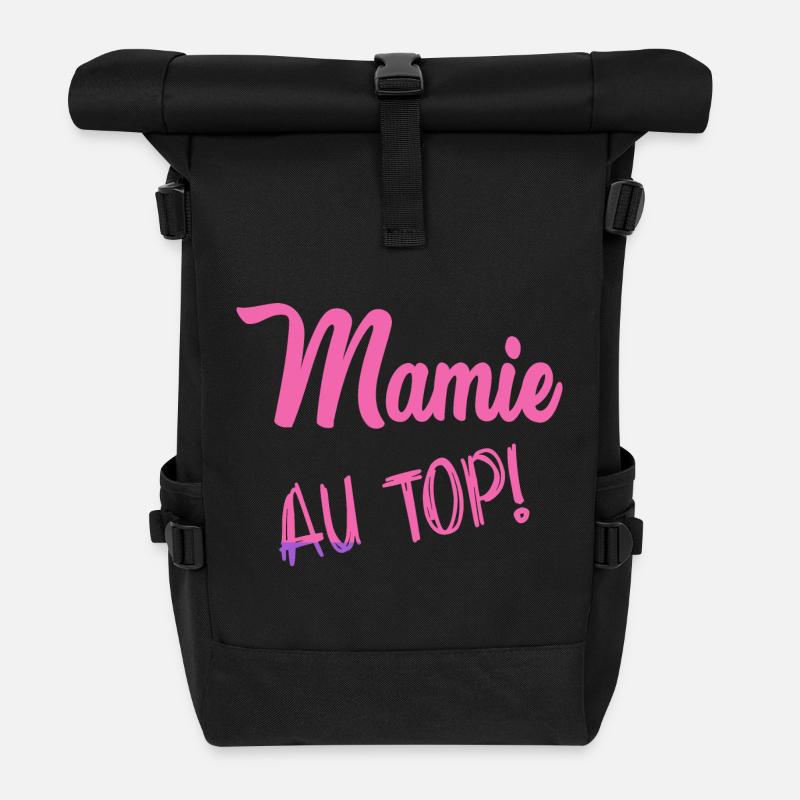 MAMIE - Sac à dos roll top - noir