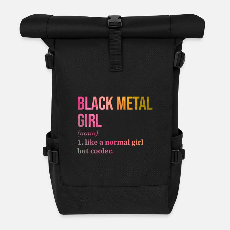 Black Metal - Rolltop Rucksack - Schwarz