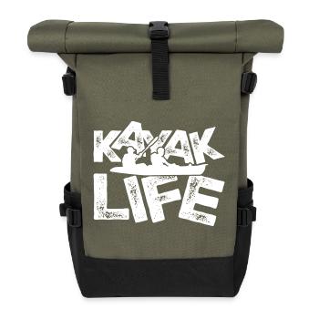 Duo de vie en kayak - Sac à dos roll top - olive/noir - Devant